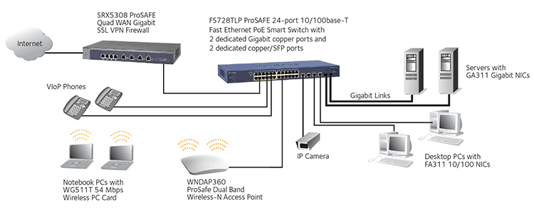 ProSAFE Fast Ethernet Smart Switch Diagram
