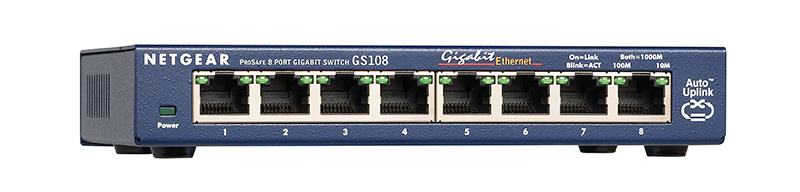 NETGEAR GS108 ProSafe® 8-Port Gigabit Ethernet Desktop Switch