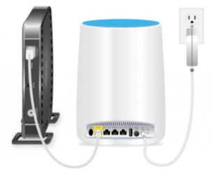 Connect the Orbi satellite to a power source