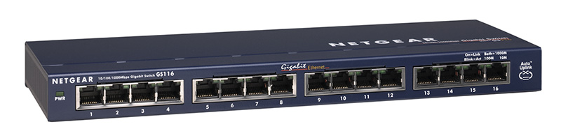 NETGEAR GS116 ProSafe® 16-Port Gigabit Desktop Switch